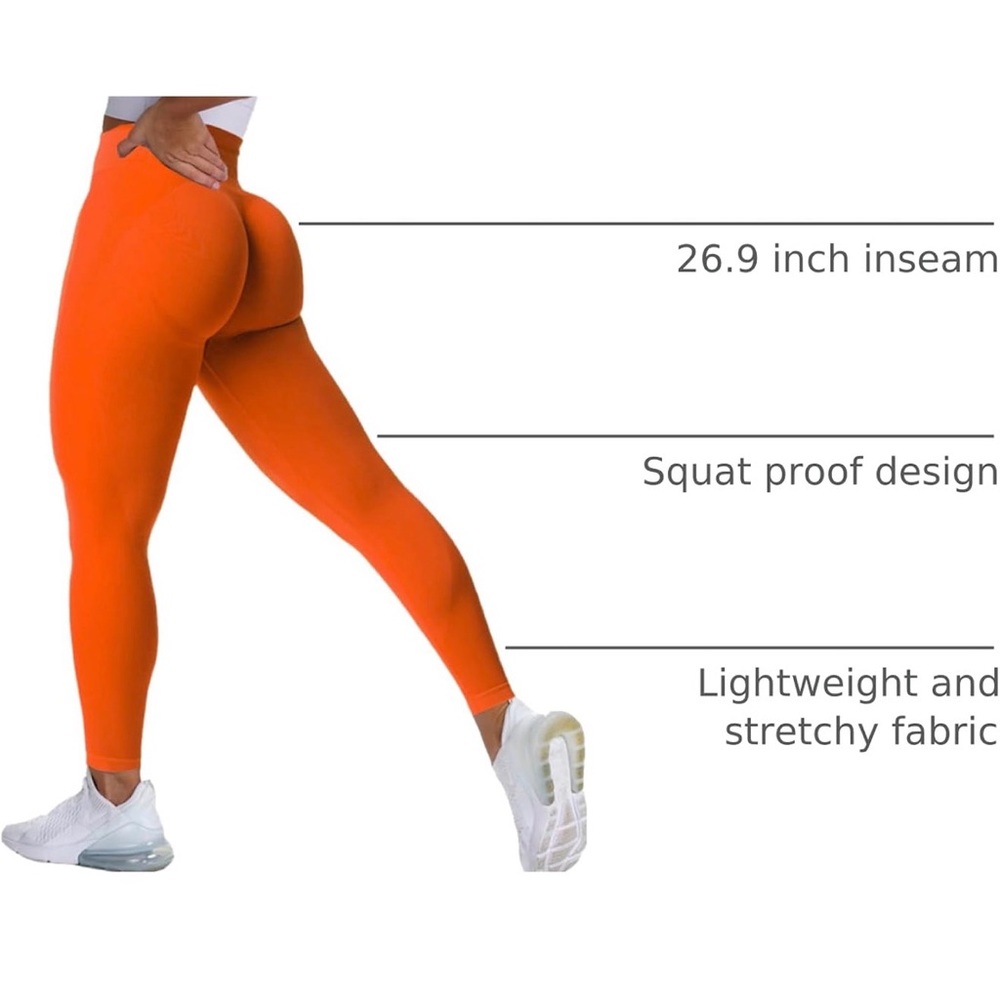 Womens Orange Leggings